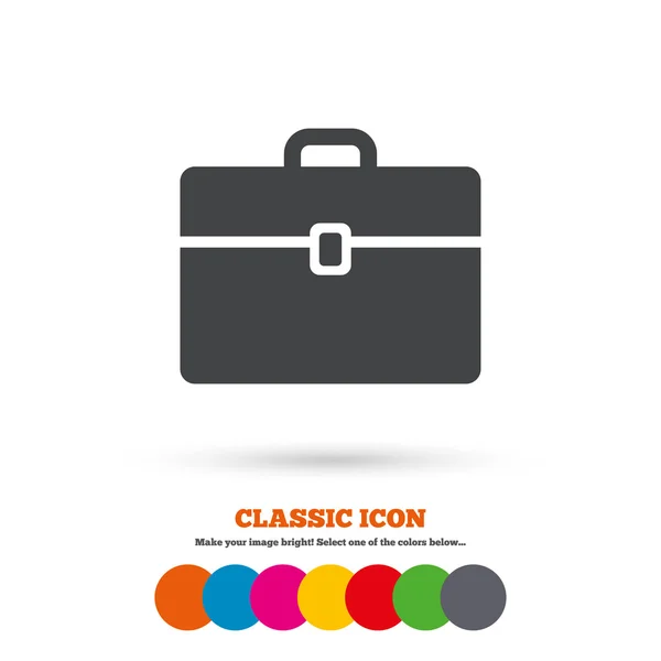 Icono del caso. Botón maletín . — Archivo Imágenes Vectoriales