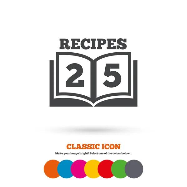 Cookbook sign, recipes icon — Stockový vektor