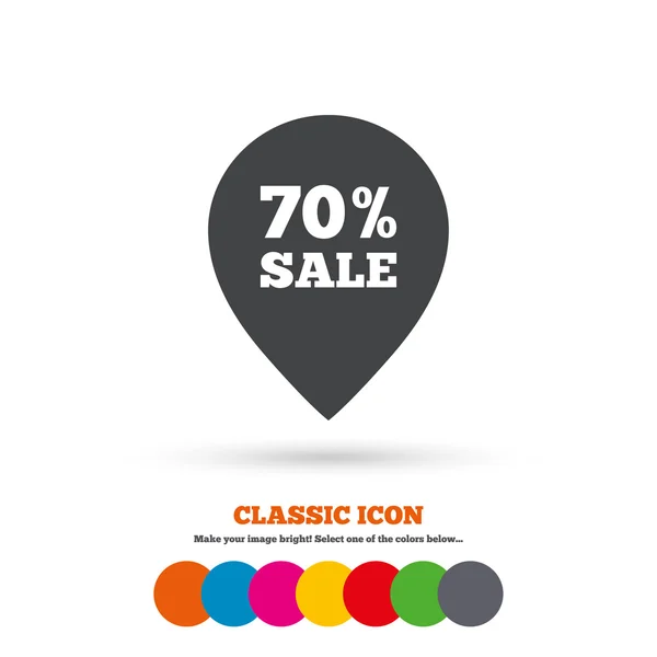 70 percent, discount, sale icon — 图库矢量图片