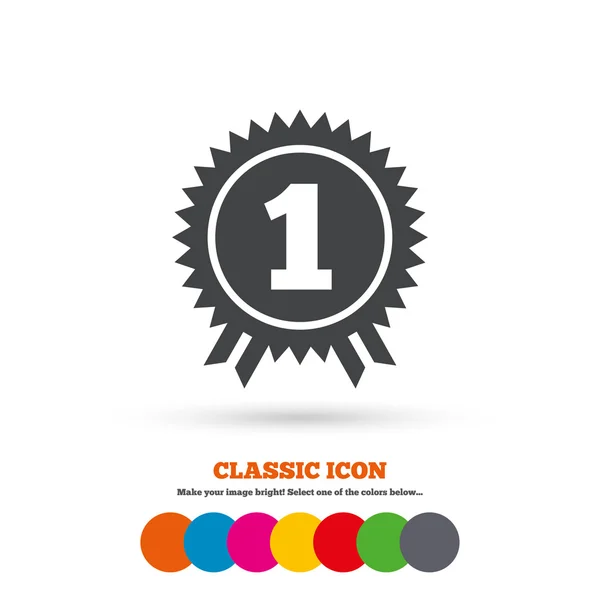 First place award sign icon. — Stock Vector