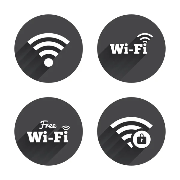 Wifi, Wireless Network icons. — ストックベクタ