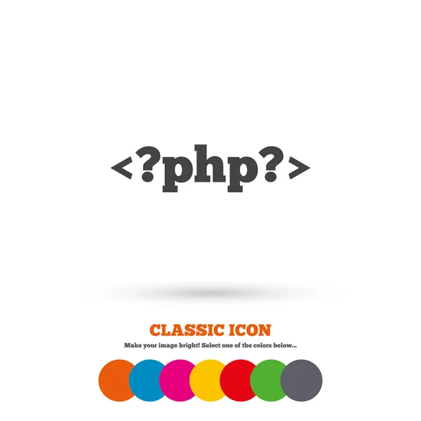 PHP, programmering taalpictogram. — Stockvector
