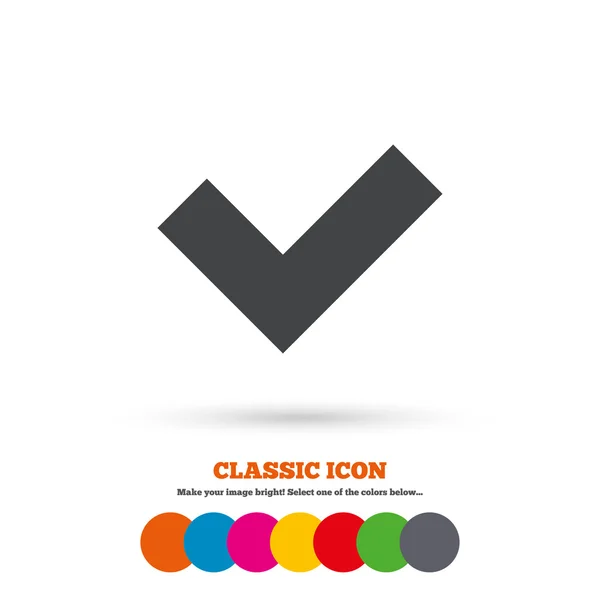 Check sign icon. Yes button. — Stock Vector