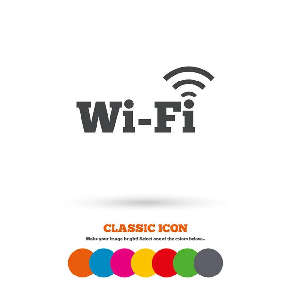 Wi-Fi gratuito, ícone sem fio —  Vetores de Stock