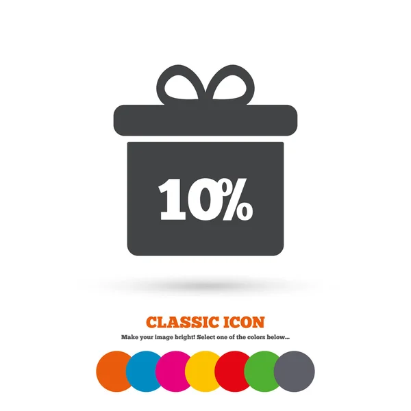 10 percent, sale, discount icon — Stockový vektor