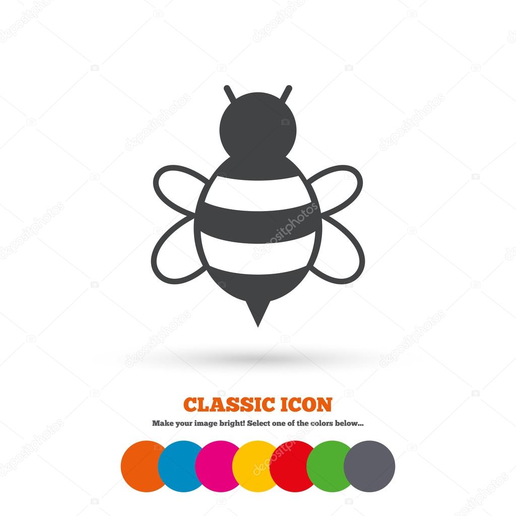 Bee, Honeybee, insect icon