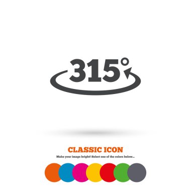 Angle 315 degrees, Geometry icon