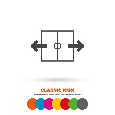 Automatic door,   Auto open icon.