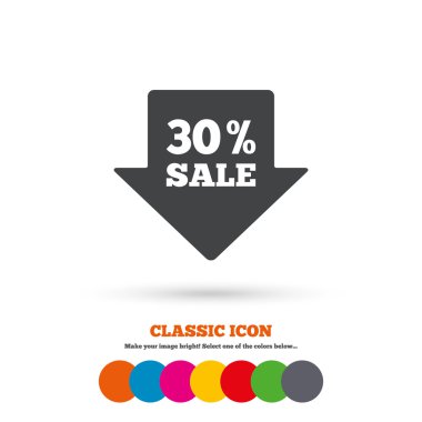 30 percent discount,  sale icon