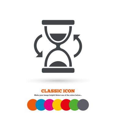 Hourglass, sand clock icon