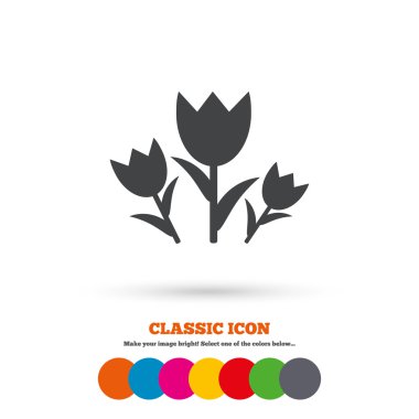 Flowers, tulips icon
