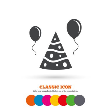 Party hat,   Birthday celebration icon