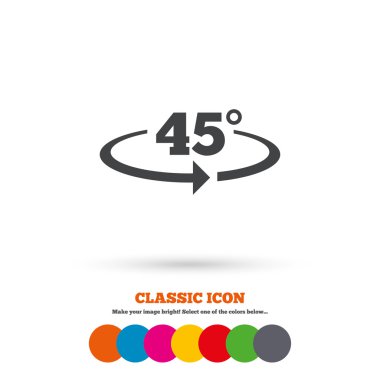 Angle 45 degrees,  Geometry icon