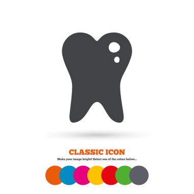 Caries, tooth, dental icon