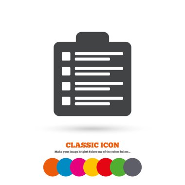 Denetim listesi, denetim listesi simgesini.