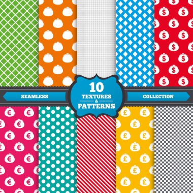 Patterns with Wallet with Dollar, Euro