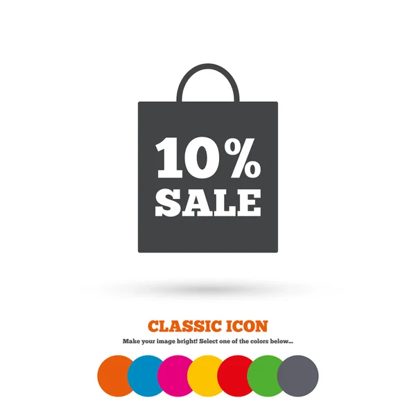 10 percent discount, saleicon — 图库矢量图片