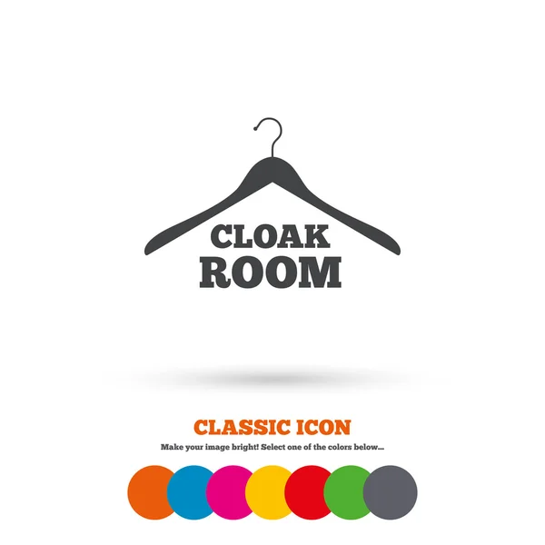 Cloakroom, Hanger, wardrobe icon. — 스톡 벡터