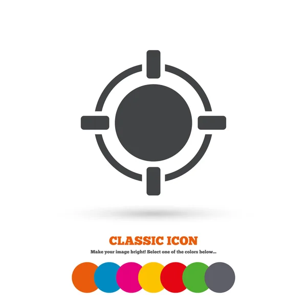 Crosshair, Target, aim icon. — Stock Vector
