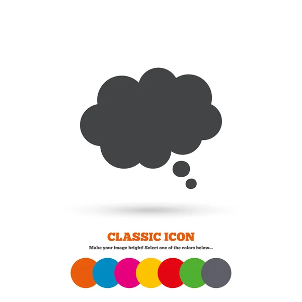 Comic speech bubble, cloud icon — Stock Vector