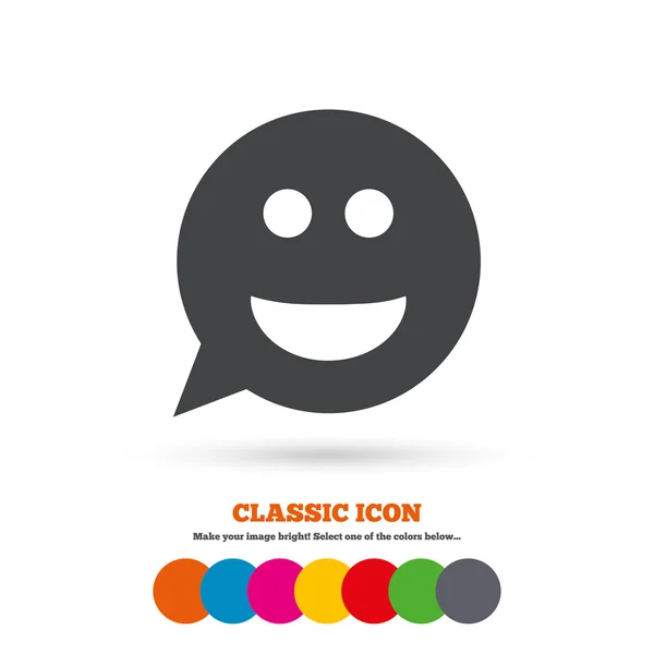 Smile face, Smiley, bubble icon. — Wektor stockowy