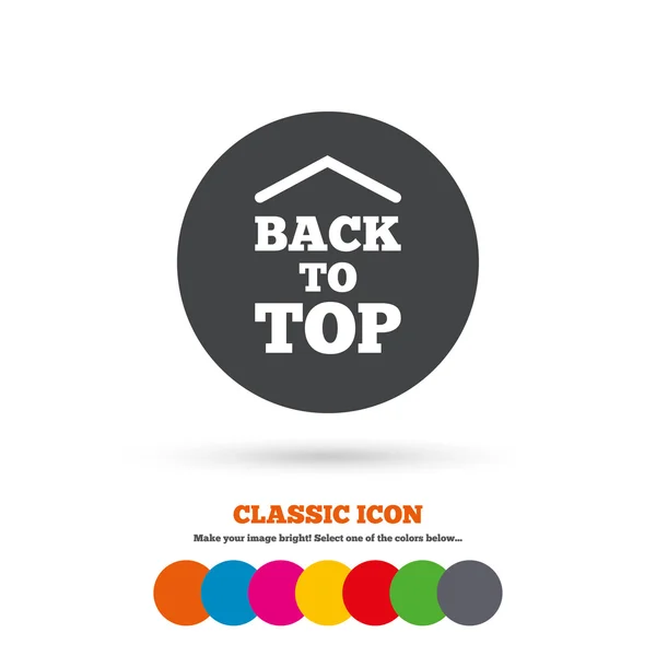 Back to top arrow, arrow icon — Stok Vektör