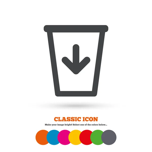 Trash, Recycle bin icon. — Stock Vector
