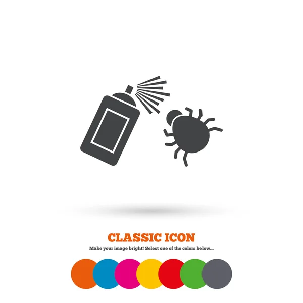 Bug disinfection, medicine icon — Stock Vector