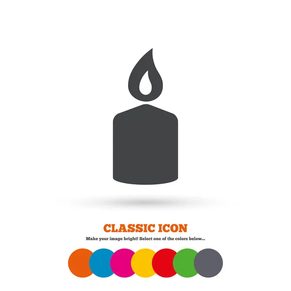 Candle,  Fire icon. — Stock Vector