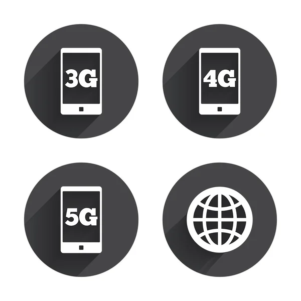 Icônes de télécommunications mobiles — Image vectorielle