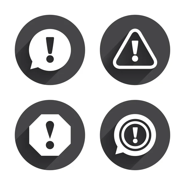 Attention, warning sign icons — Stockový vektor