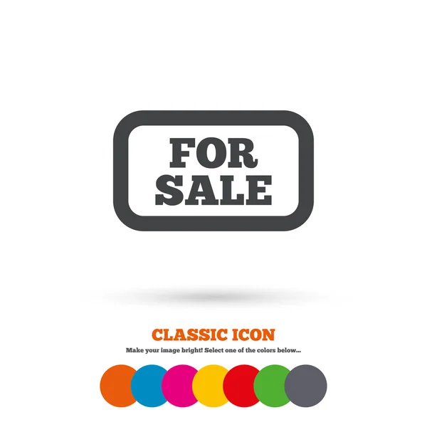 For sale. Real estate  icon — 图库矢量图片