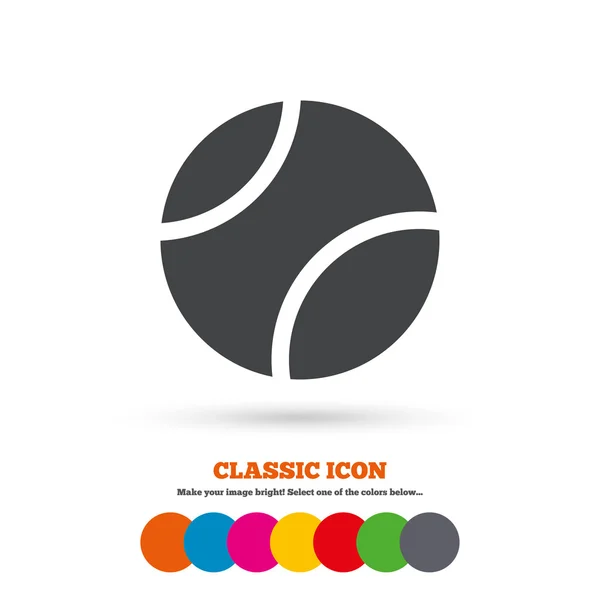Tennis ball, sport icon.
