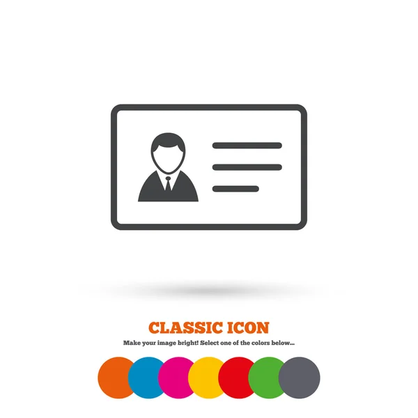 ID card, identity icon — Stock vektor