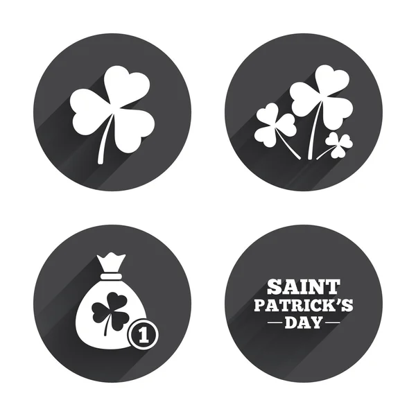 Saint Patrick day, money icons — Stock Vector