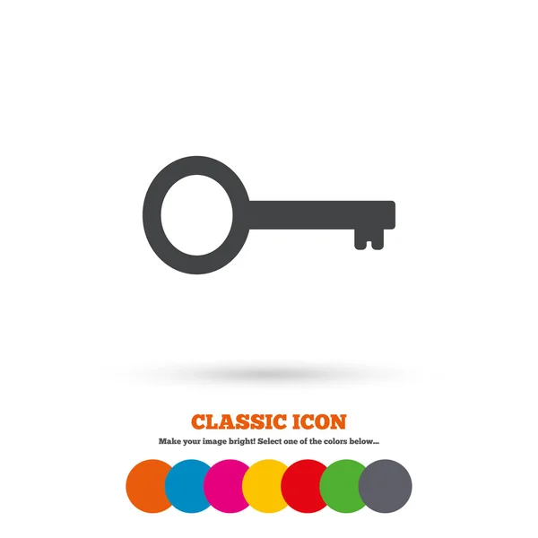 Key, unlock, security icon — Stock Vector