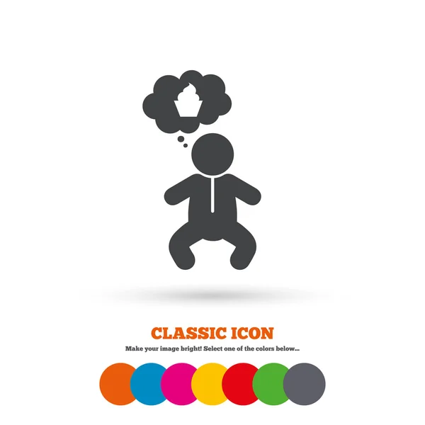 Baby infant, child icon — Stock Vector