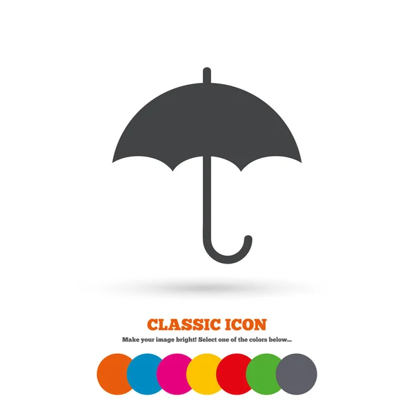 Deštník, ikona ochrany déšť. — Stockový vektor