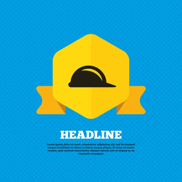 Hard hat, icône de la construction — Image vectorielle