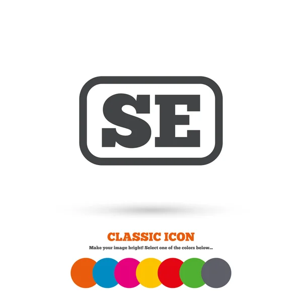 Swedish language, SE icon — Stock Vector