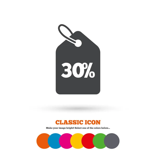 30 percent discount, sale icon — Διανυσματικό Αρχείο