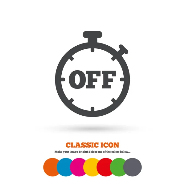 Timer off, stopwatch icon — Stock Vector