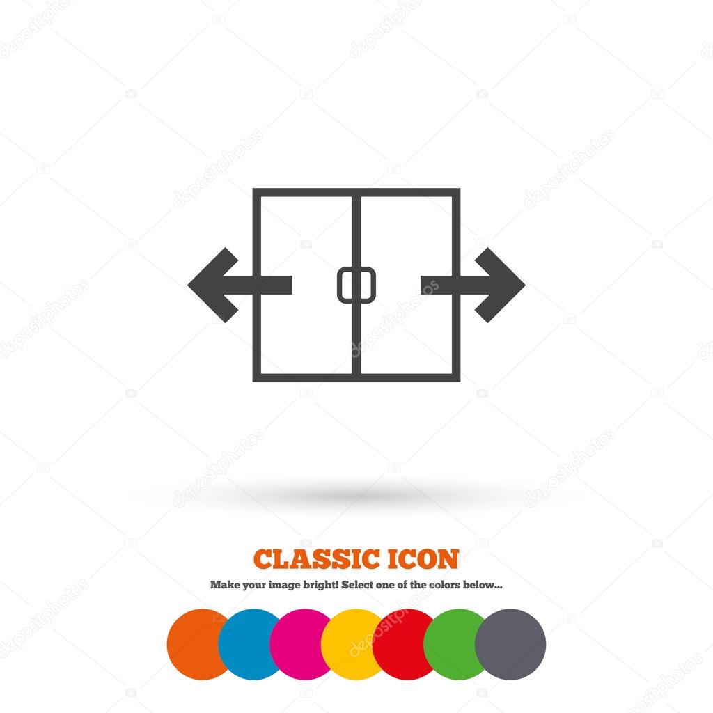 Automatic Door Auto Open Icon Stock Vector C Blankstock 80614530