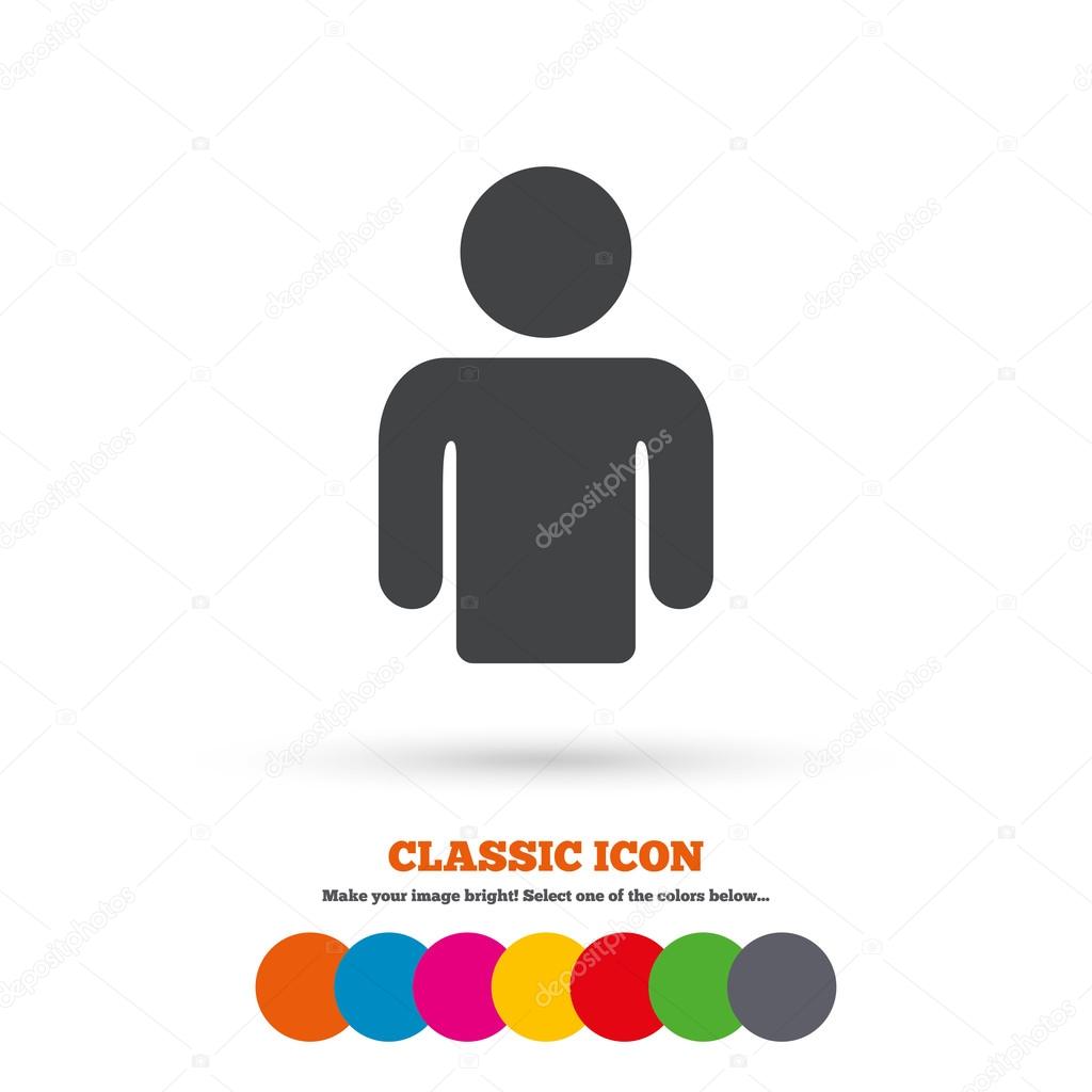 User sign icon. Person symbol.