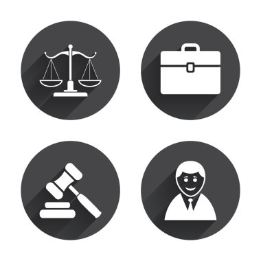 Scales of Justice, Auction hammer icons