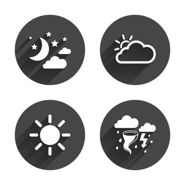 Weather, Cloud and sun icons.