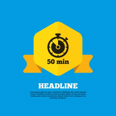 Timer, 50 minutes, stopwatch icon