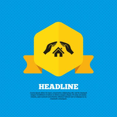 House insurance, protection icons