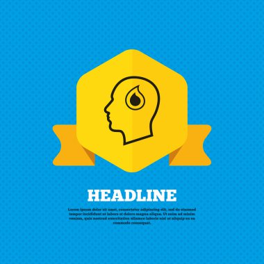 Head with drop, man icon