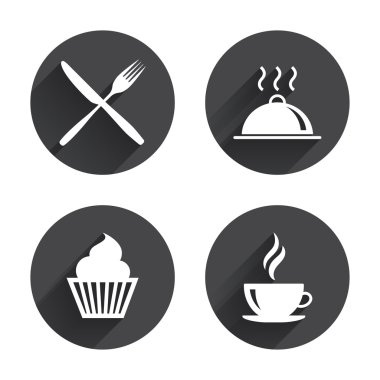 Food, muffin, cup, eat  icons.